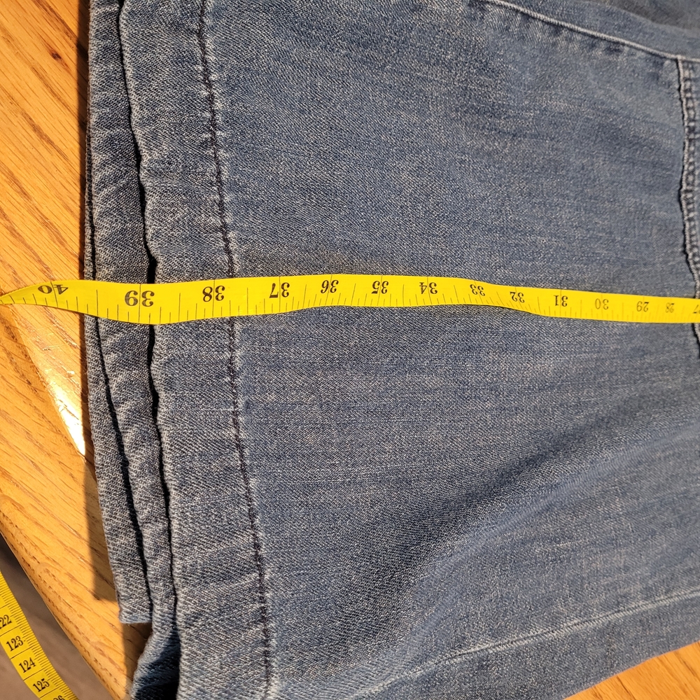 GAP Blue High Rise Wide-Leg Denim Trousers Size XL - Picture 11 of 11